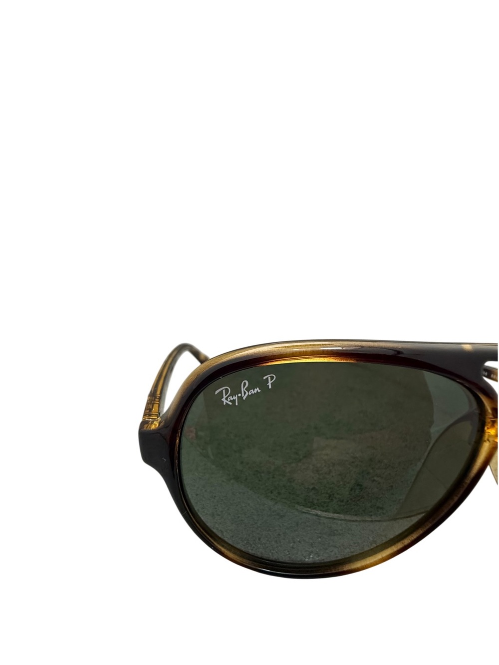 NIB Ray-Ban Cats 5000 Aviator Polarized Sunglasses in Tortoise with Green Lenses - Picture 3 of 7